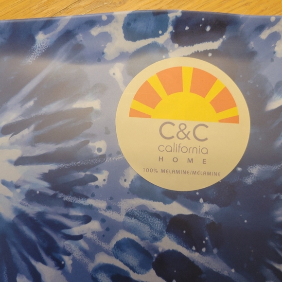 C&C California blue tie-dye serving platter - Picture 2 of 5
